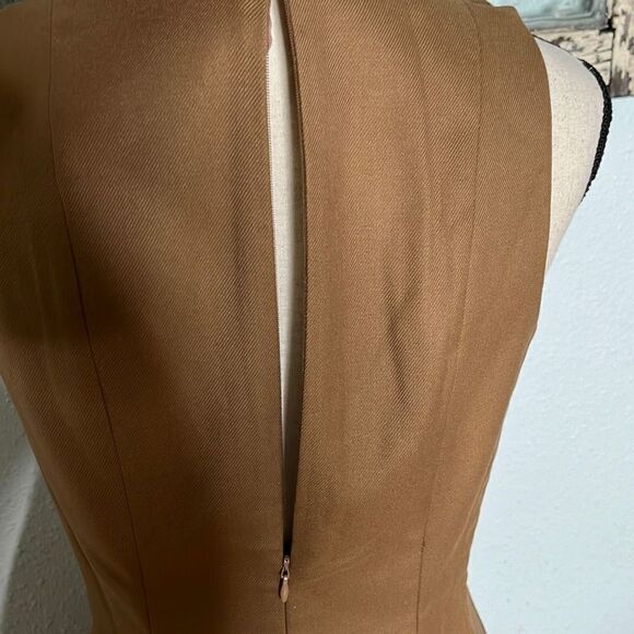 Club Monaco Womens Paneled Midi Dress Sleeveless Rose Brown Size 4 - Picture 6 of 12